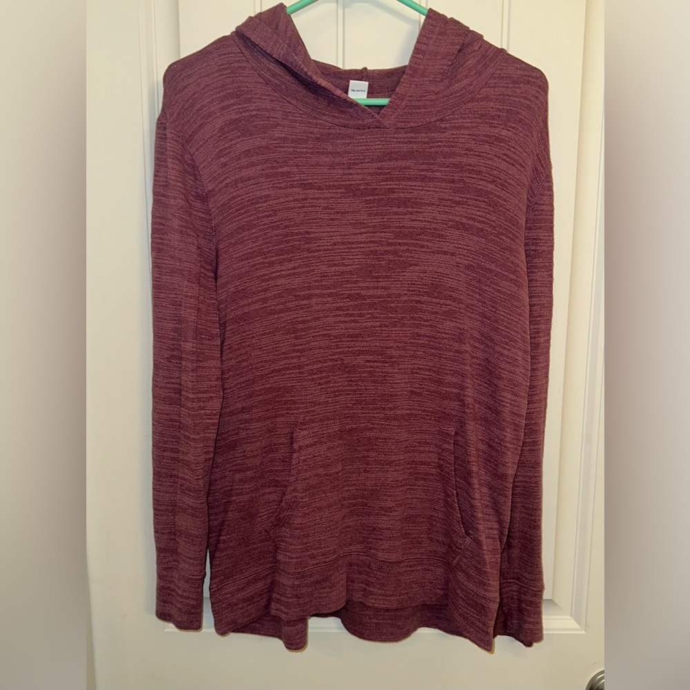 Old Navy maroon light weight hooded sweatshirt.
